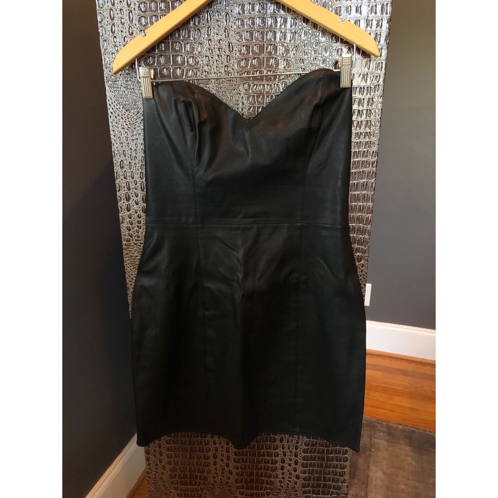 Faux Leather Dress